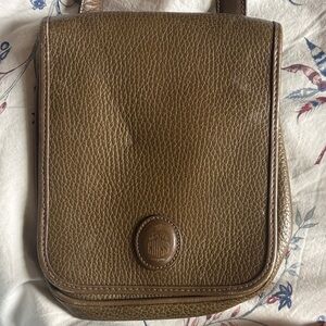 Vintage Mark Cross Small Olive Leather Crossbody Bag Great condition